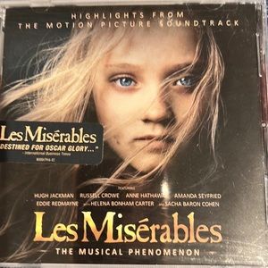 CD Soundtrack to Les Miserables. Never opened. 20 musical numbers.